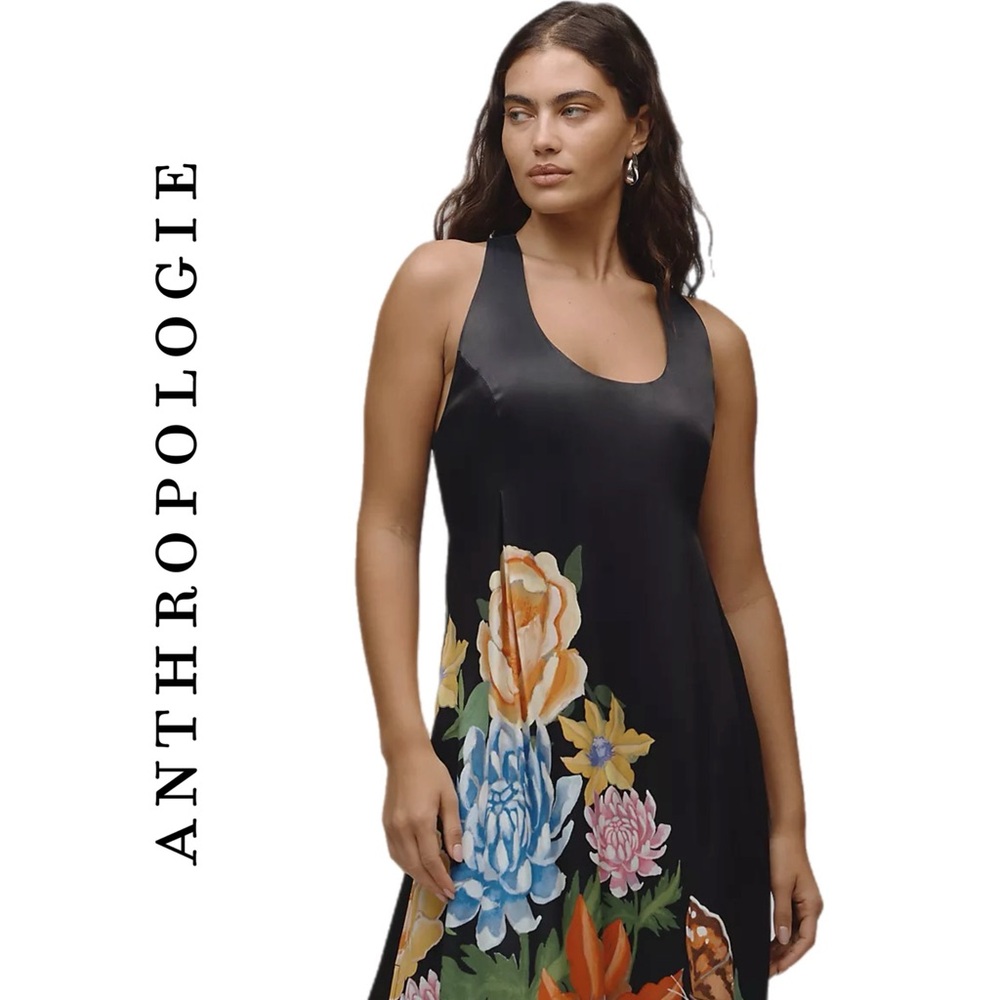 Anthropologie Sleeveless Linen Blend Maxi Dress - Picture 2 of 6
